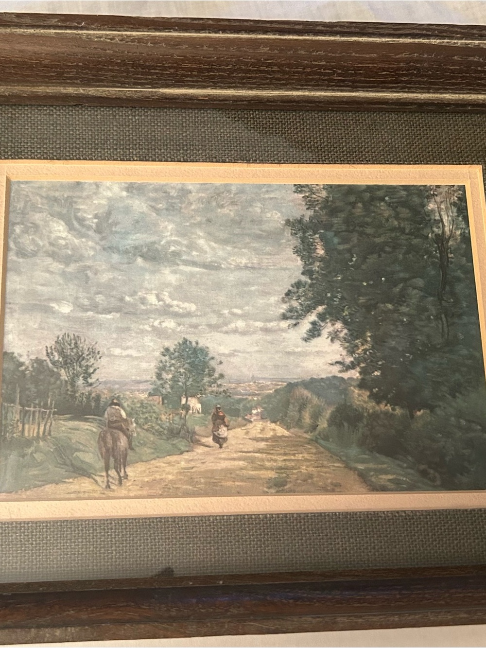 Vintage framed art print of John Constable’s famous 1826 "The Cornfield”